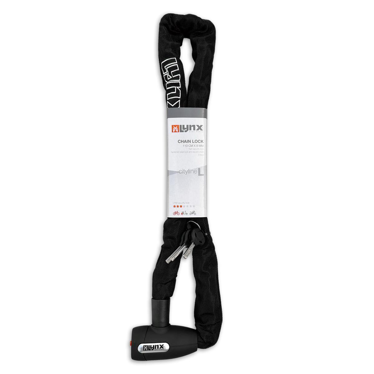 410330.110 LYNX Chain lock Cityline L 110 110 cm x 8 mm